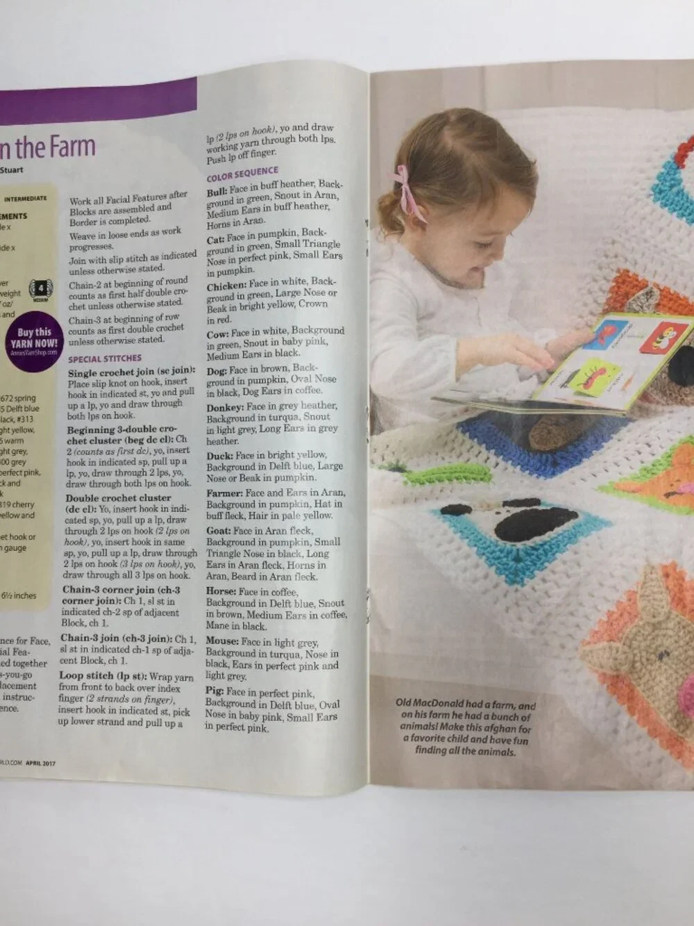 Crochet World April 2017 Magazine 18 Designs Projects Patterns